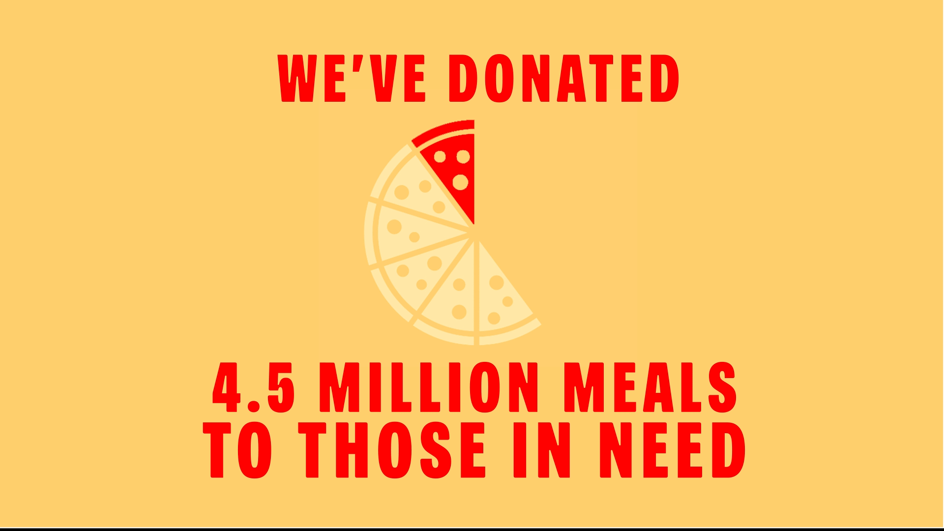 We've donated 4.5 million meals to those in need