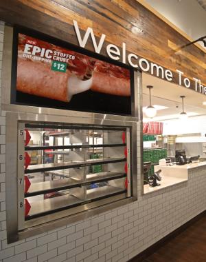 Interior of Papa Johns Restaurant