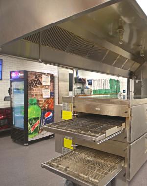 Interior of Papa Johns Restaurant