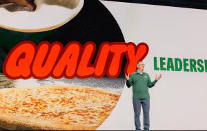 Todd Penegor speaks at the 2025 Papa Johns Franchisee Conference