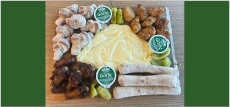 Papa Johns Garlic Sauce Board